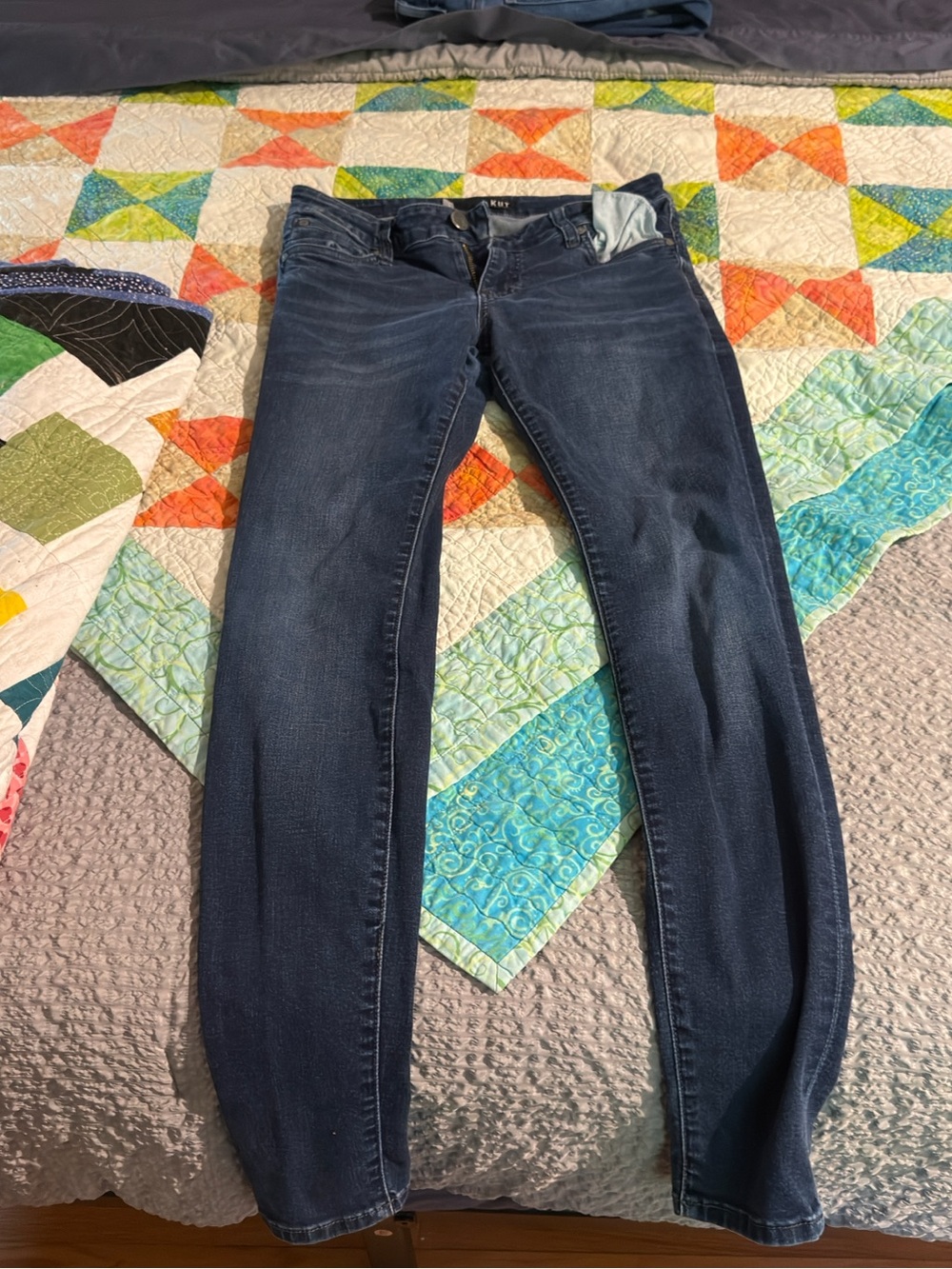 Kut from the Kloth Dark Blue Stretch Skinny Jeans